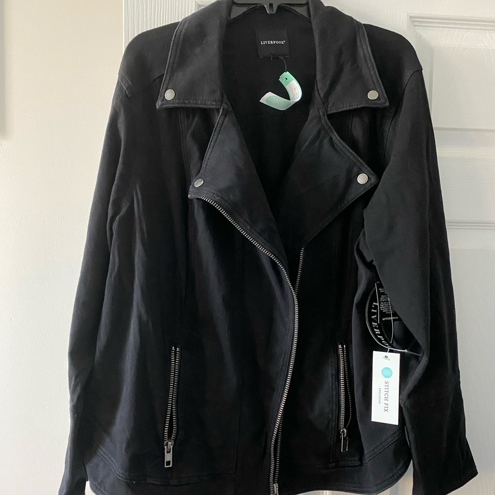 Liverpool 24W Black Biker Jacket NWT